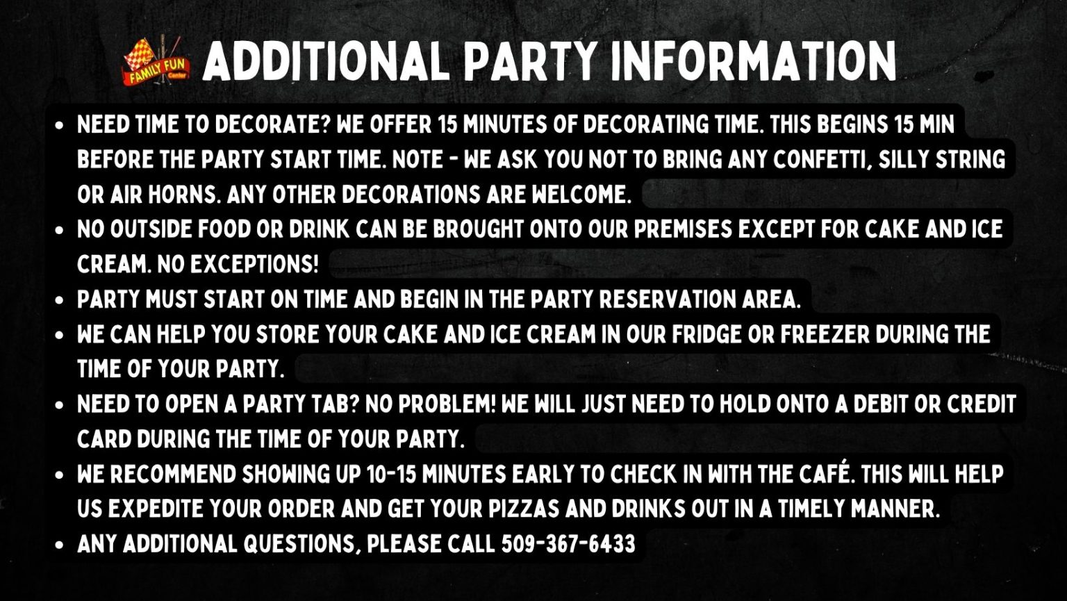 Birthday Parties Yakima Family Fun Center