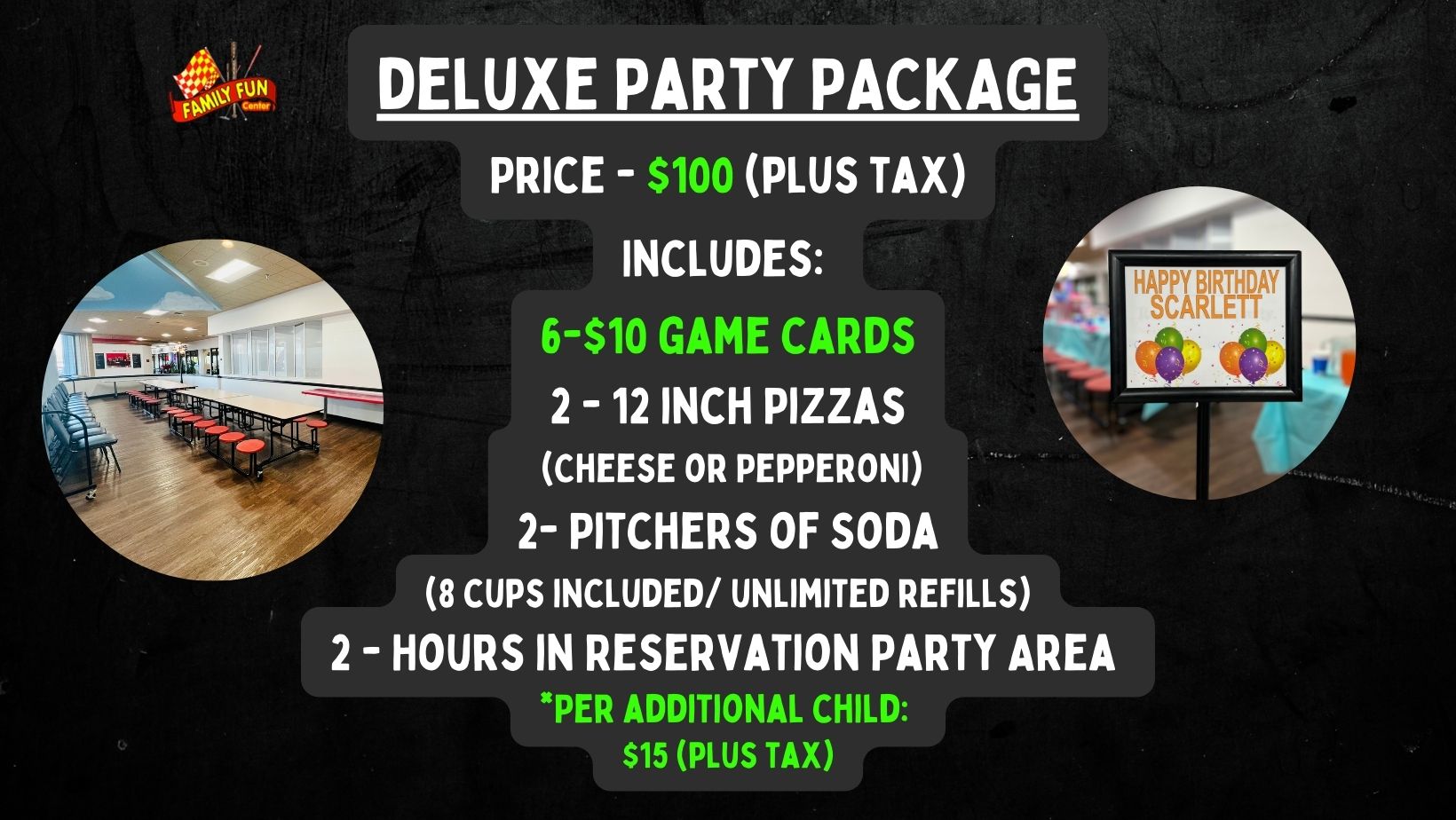 Deluxe Birthday Party Packages